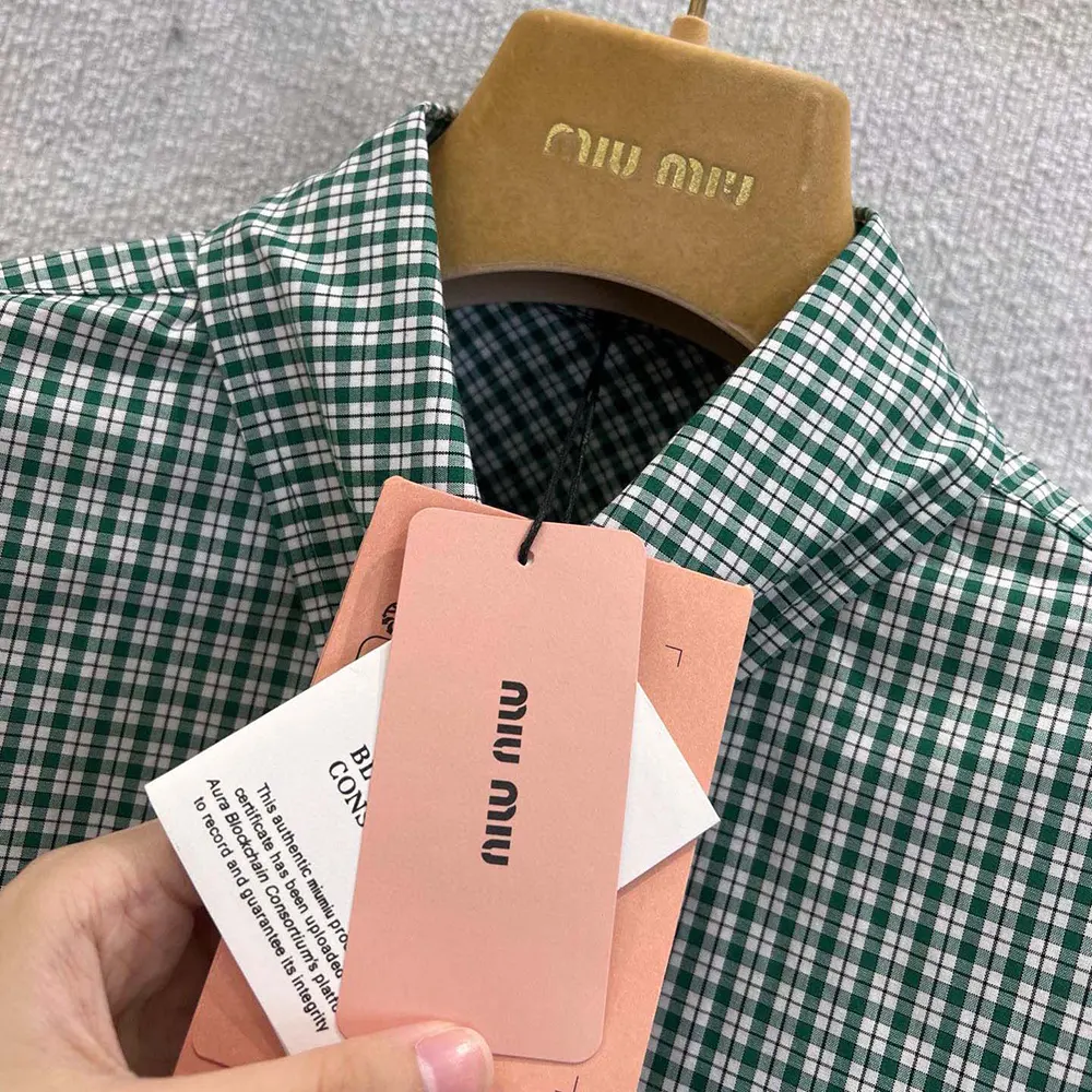 Miu Miu Women Checked Shirt MK1659_17L1_F026R - image 6