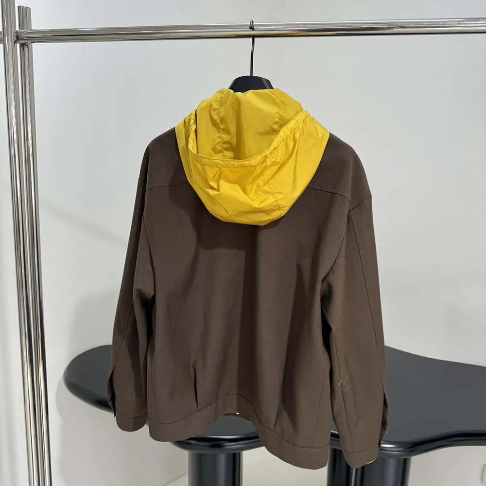 Side angle showing relaxed silhouette of Miu Miu Women Kid Mohair and Technical Pongé Blouson Jacket