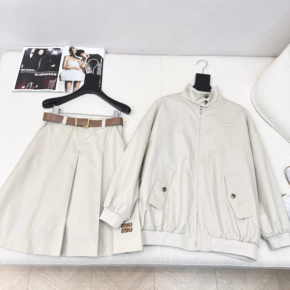 Miu Miu Women Panama Cotton Blouson Jacket - image 4