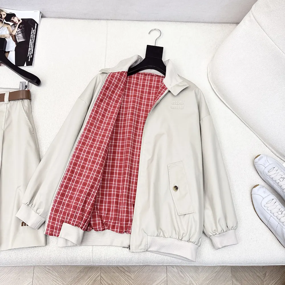 Miu Miu Women Panama Cotton Blouson Jacket - image 7