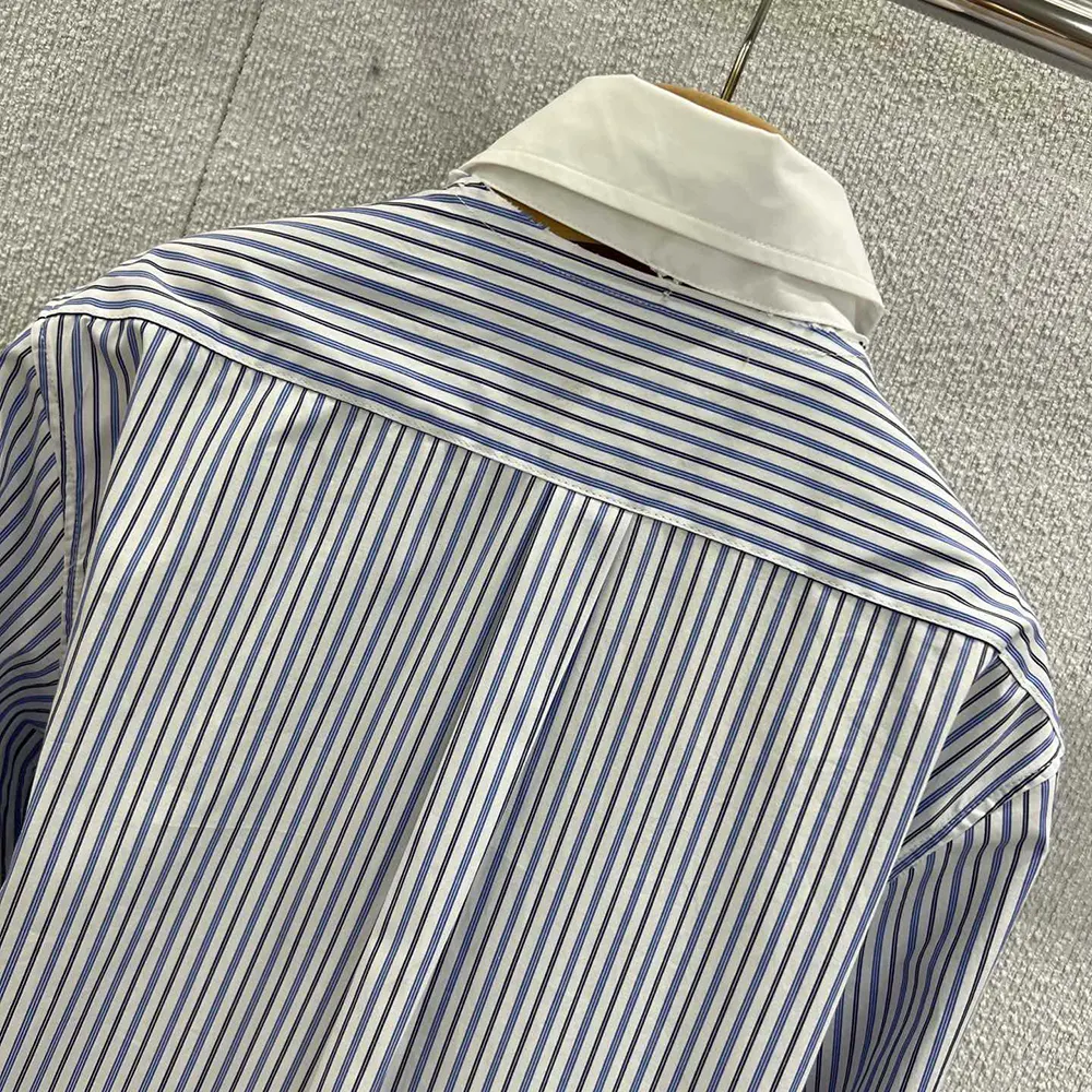 Miu Miu Women Striped Poplin Shirt - image 6