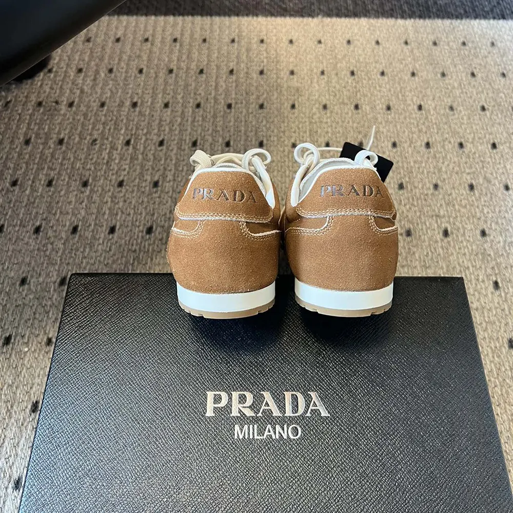 Prada Unisex Suede Sneakers with Leather Inserts - image 5