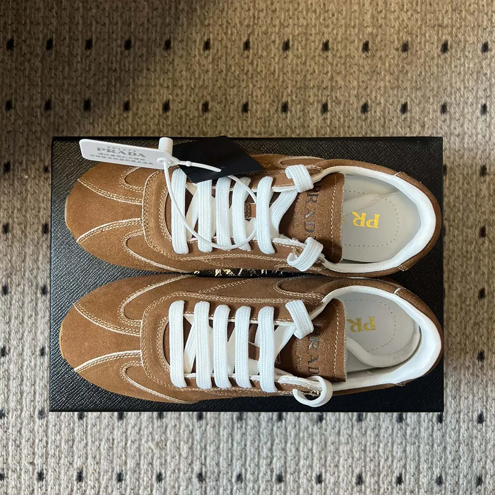 Prada Unisex Suede Sneakers with Leather Inserts - image 6