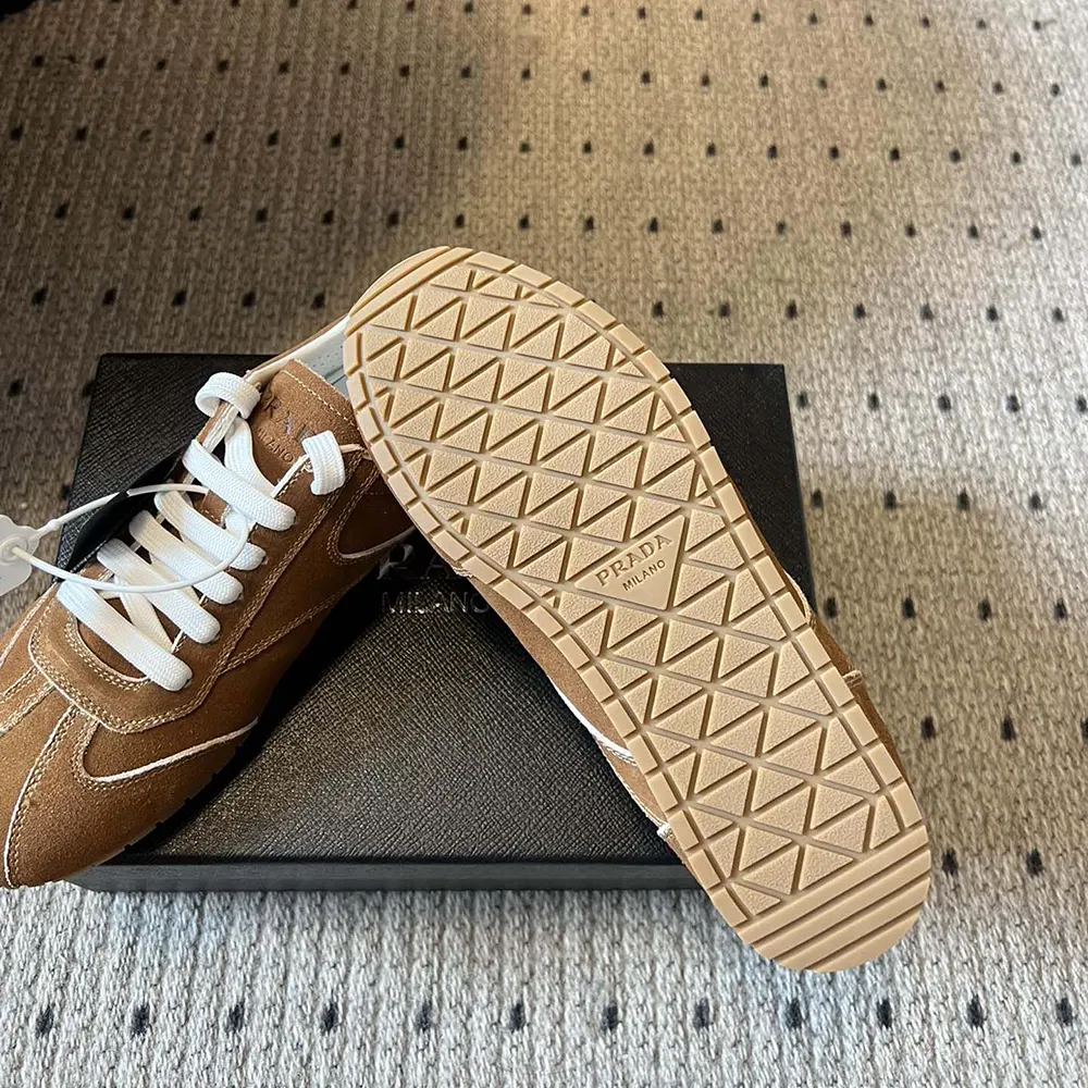 Prada Unisex Suede Sneakers with Leather Inserts - image 10