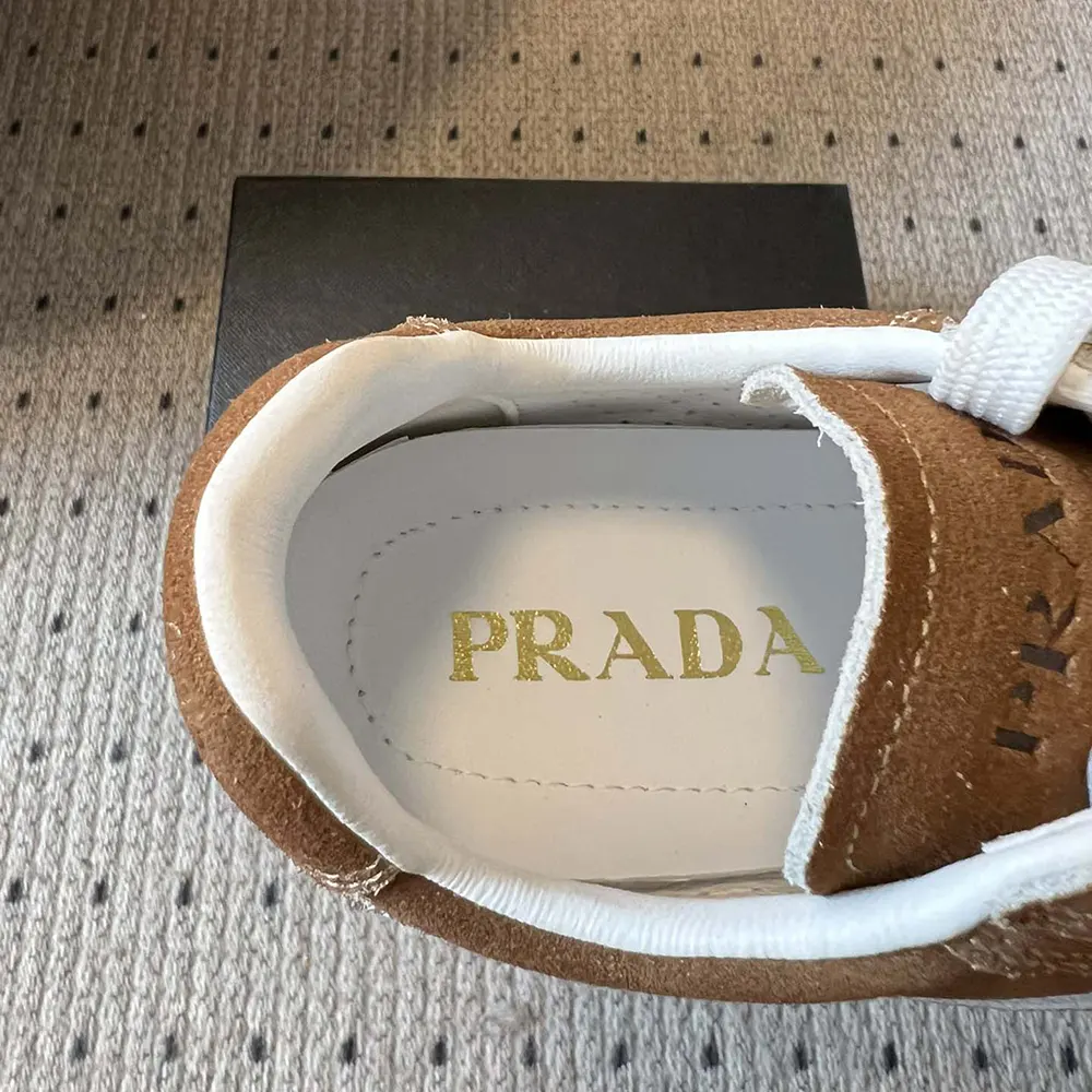 Prada Unisex Suede Sneakers with Leather Inserts - image 9