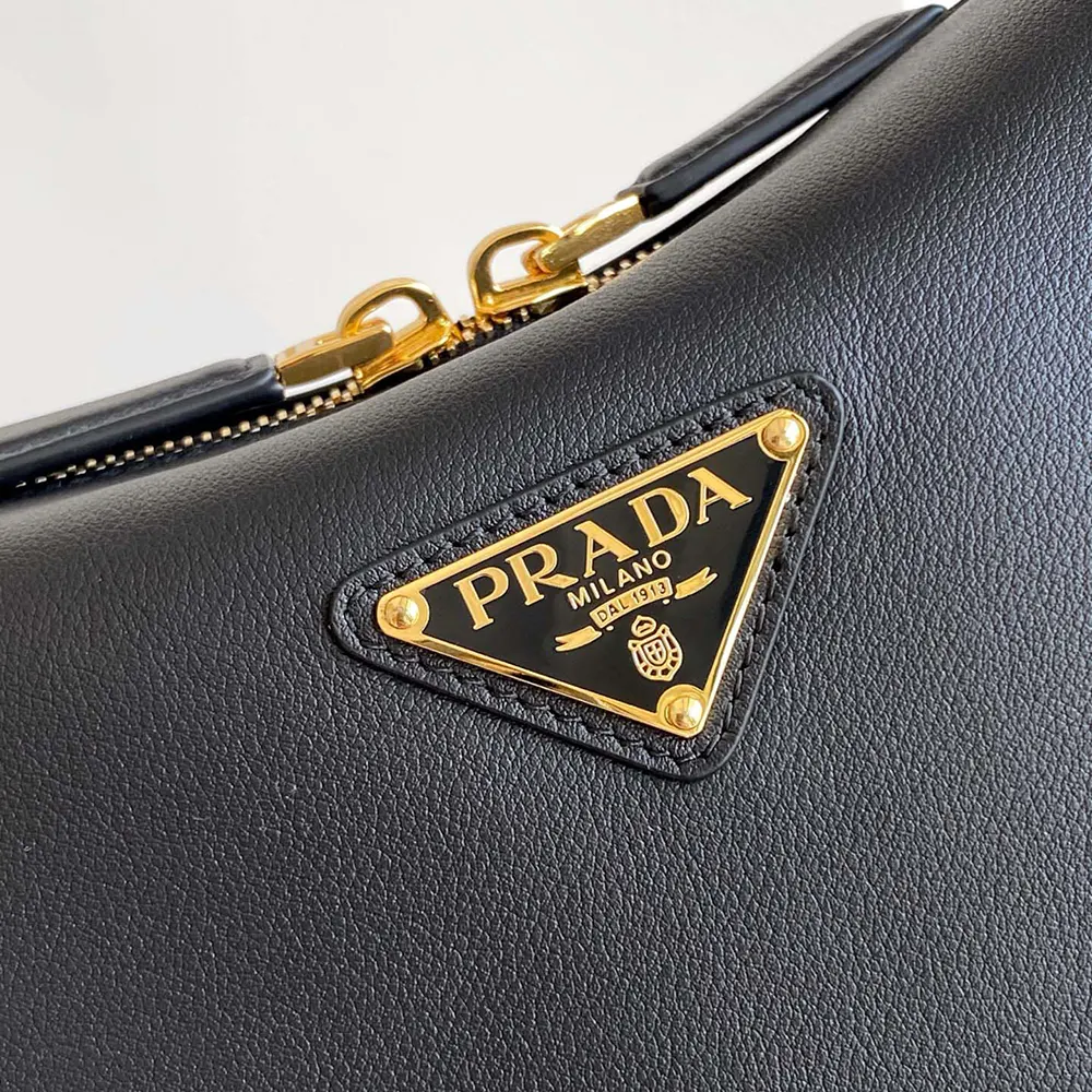 Prada Women Darling Medium Leather Shoulder Bag-Black - image 9