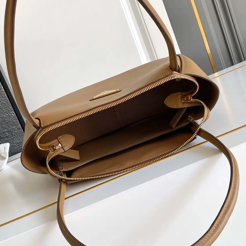 Prada Women Darling Medium Leather Shoulder Bag-Brown - image 6