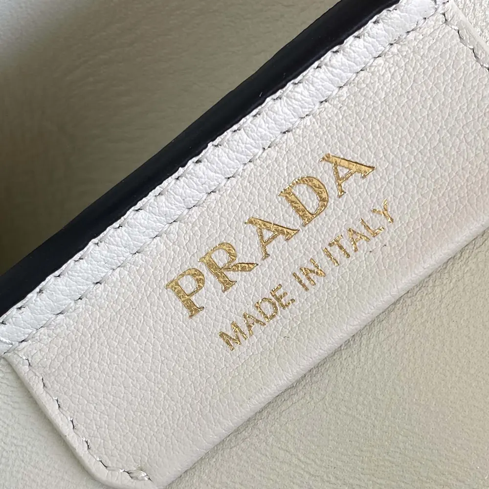 Prada Women Darling Medium Leather Shoulder Bag-White - image 10