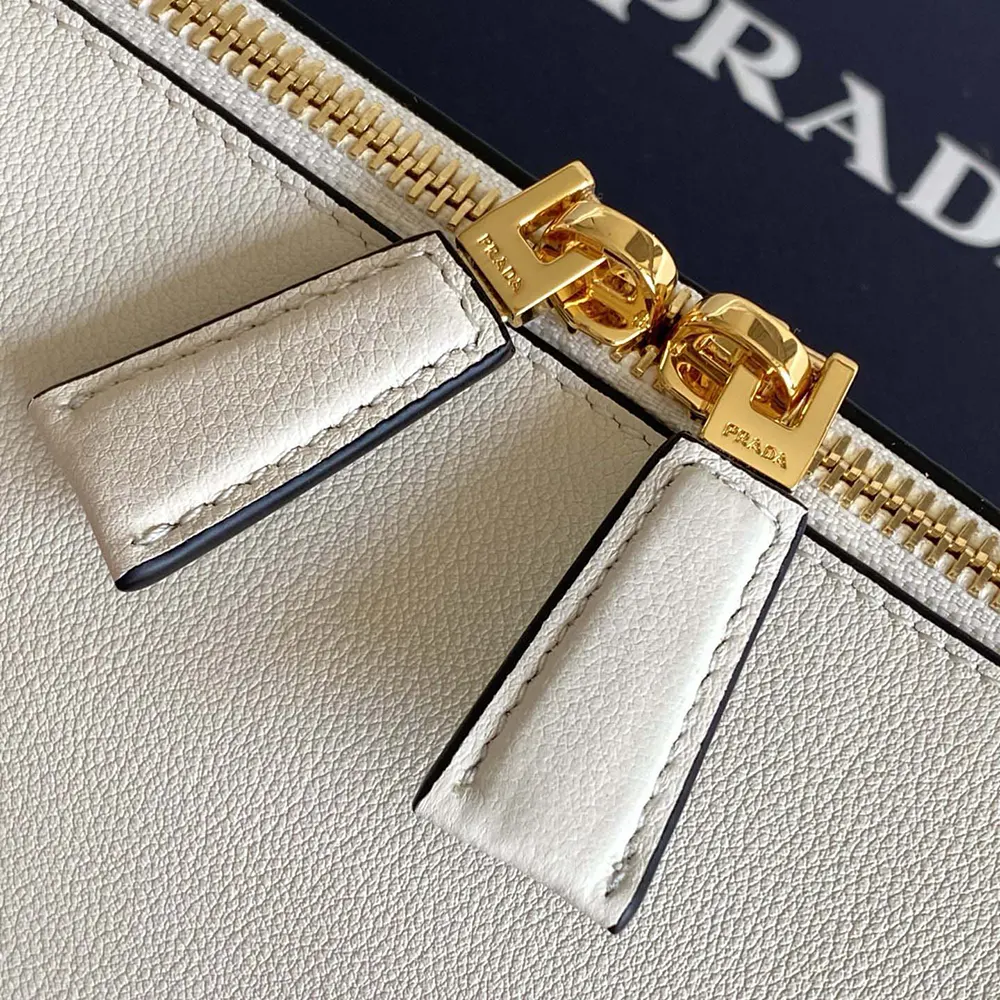 Prada Women Darling Medium Leather Shoulder Bag-White - image 8