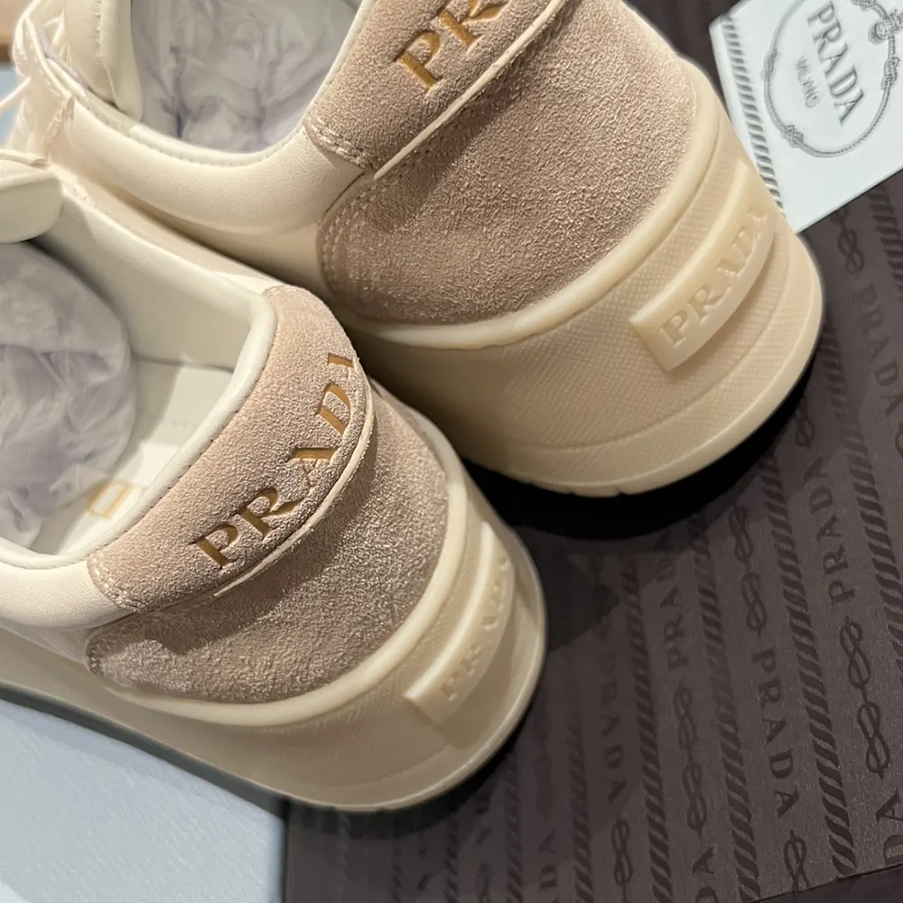 Prada Women Downtown Bold Nappa Leather And Suede Sneakers - image 9