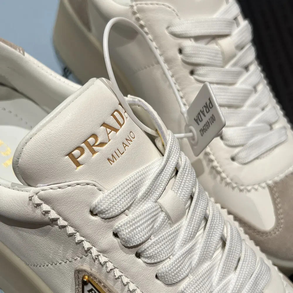 Prada Women Downtown Bold Nappa Leather And Suede Sneakers - image 7