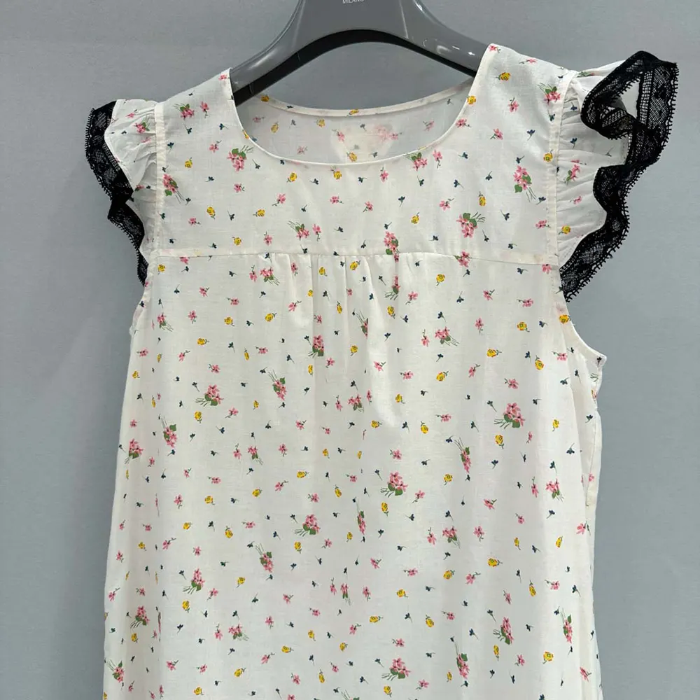 Prada Women Floral Print Cotton Batiste Mini-dress - image 5