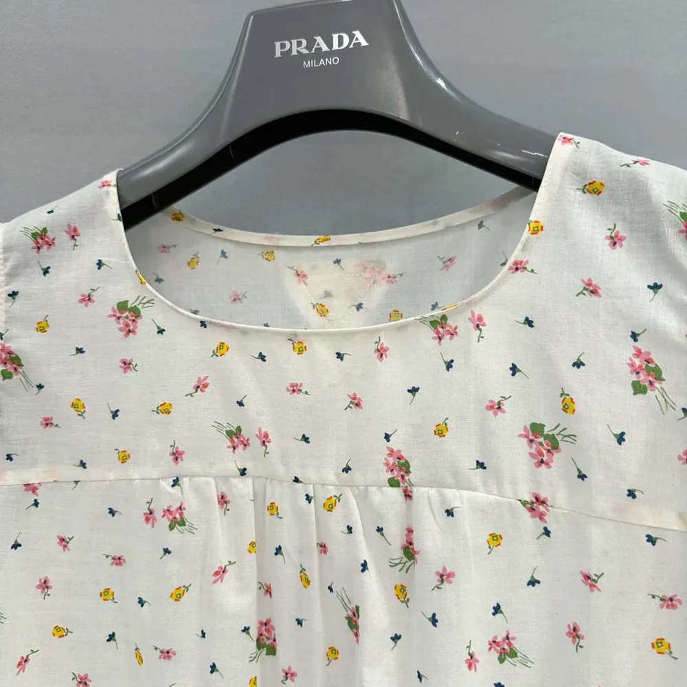 Prada Women Floral Print Cotton Batiste Mini-dress - image 9