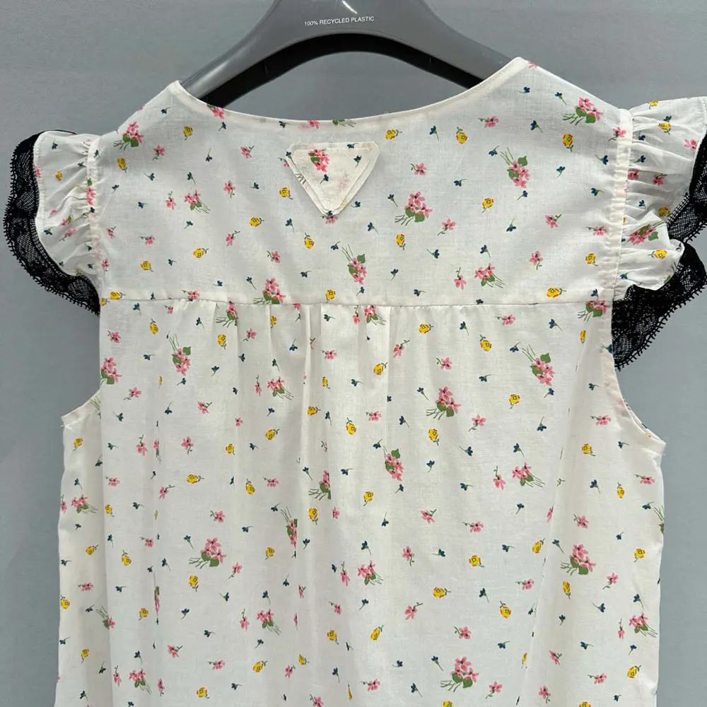 Prada Women Floral Print Cotton Batiste Mini-dress - image 7