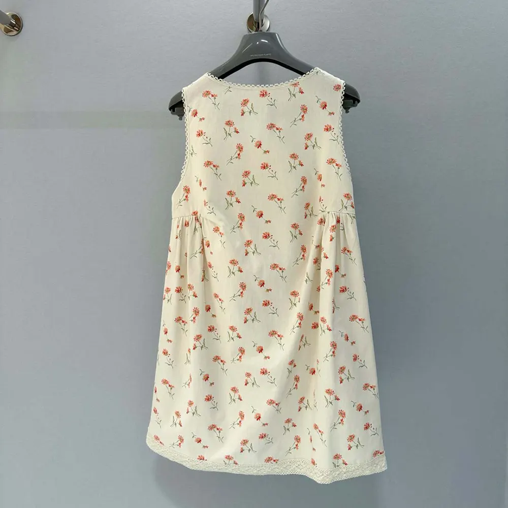 Prada Women Floral Print Linen Mini-dress - image 4