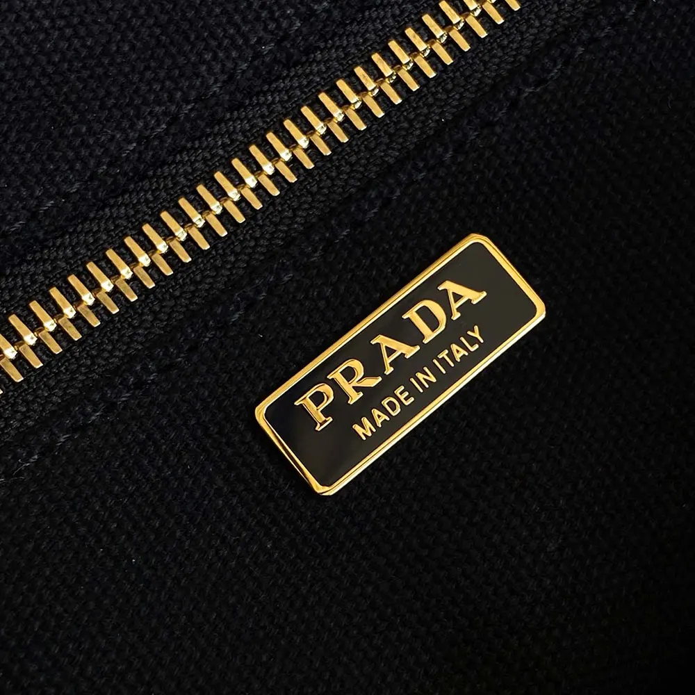 Prada Women Jardinière Small Cotton Canvas Handbag-Black - image 10