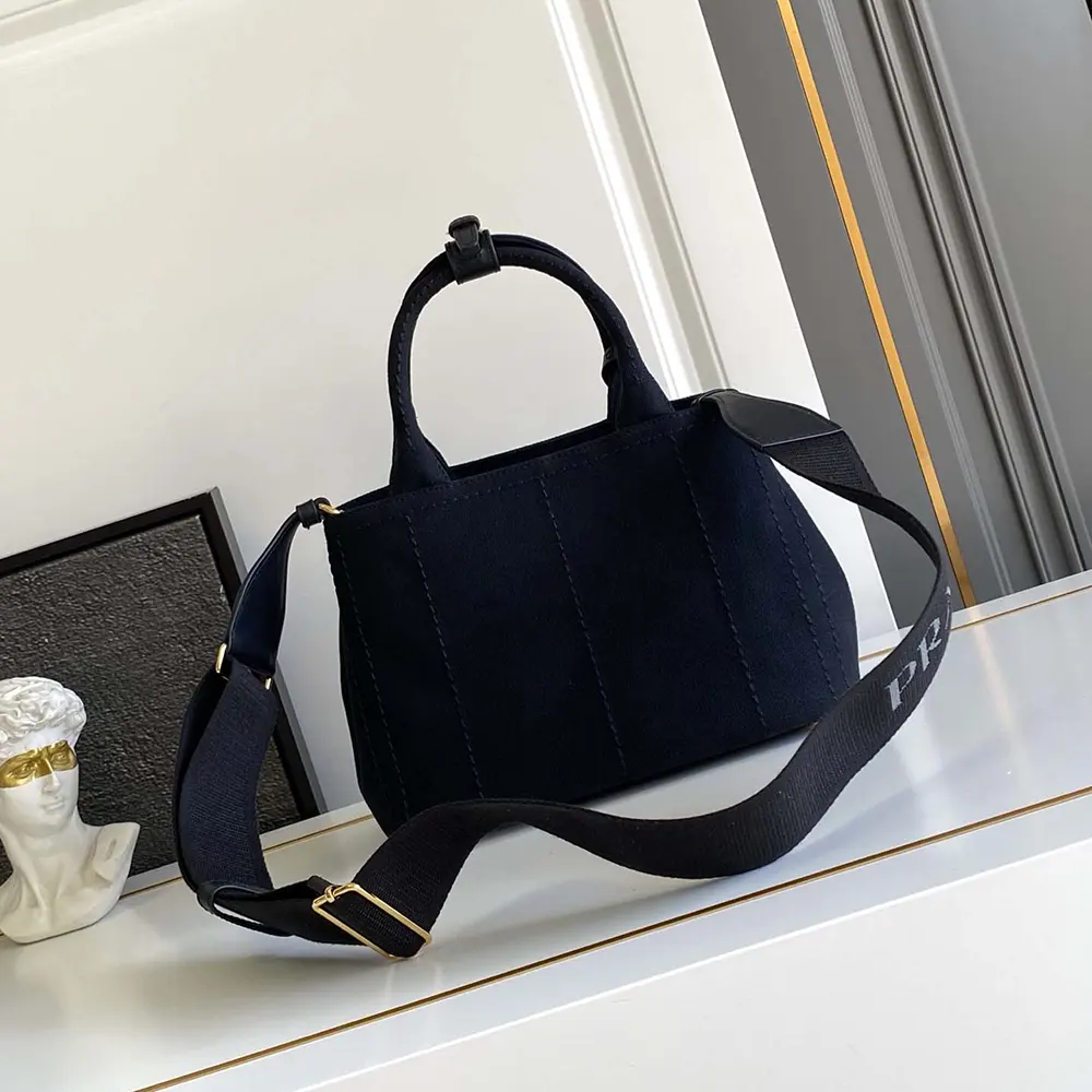 Side view showing compact silhouette of Prada Women Jardinière Small handbag