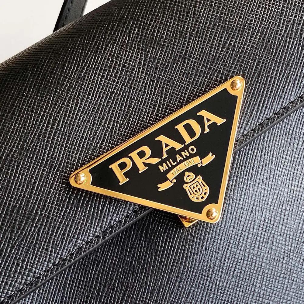 Prada Women Saffiano Leather Mini-bag-Black - image 9