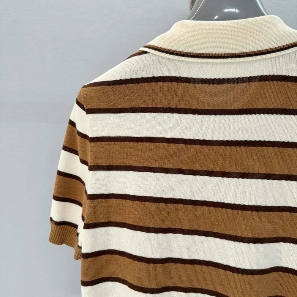 Prada Women Short-sleeved Striped Cotton Cardigan - image 7