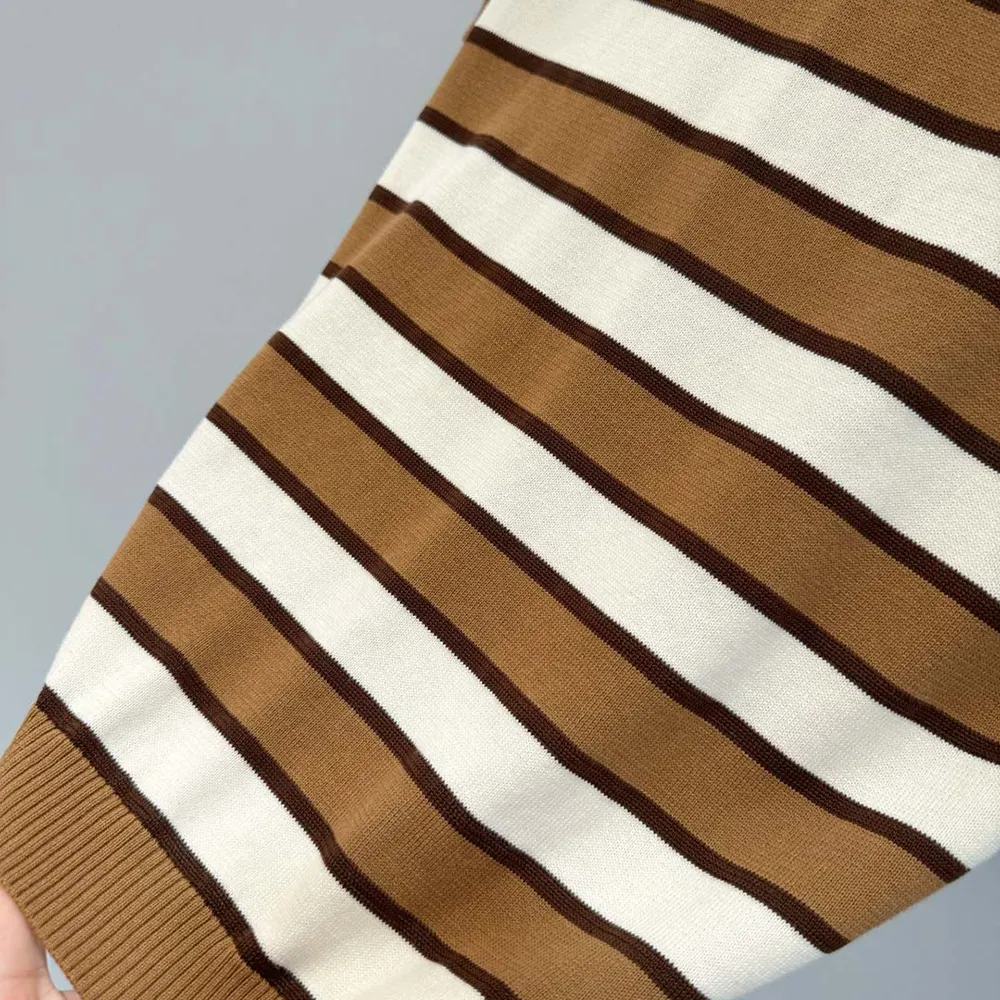 Prada Women Short-sleeved Striped Cotton Cardigan - image 9