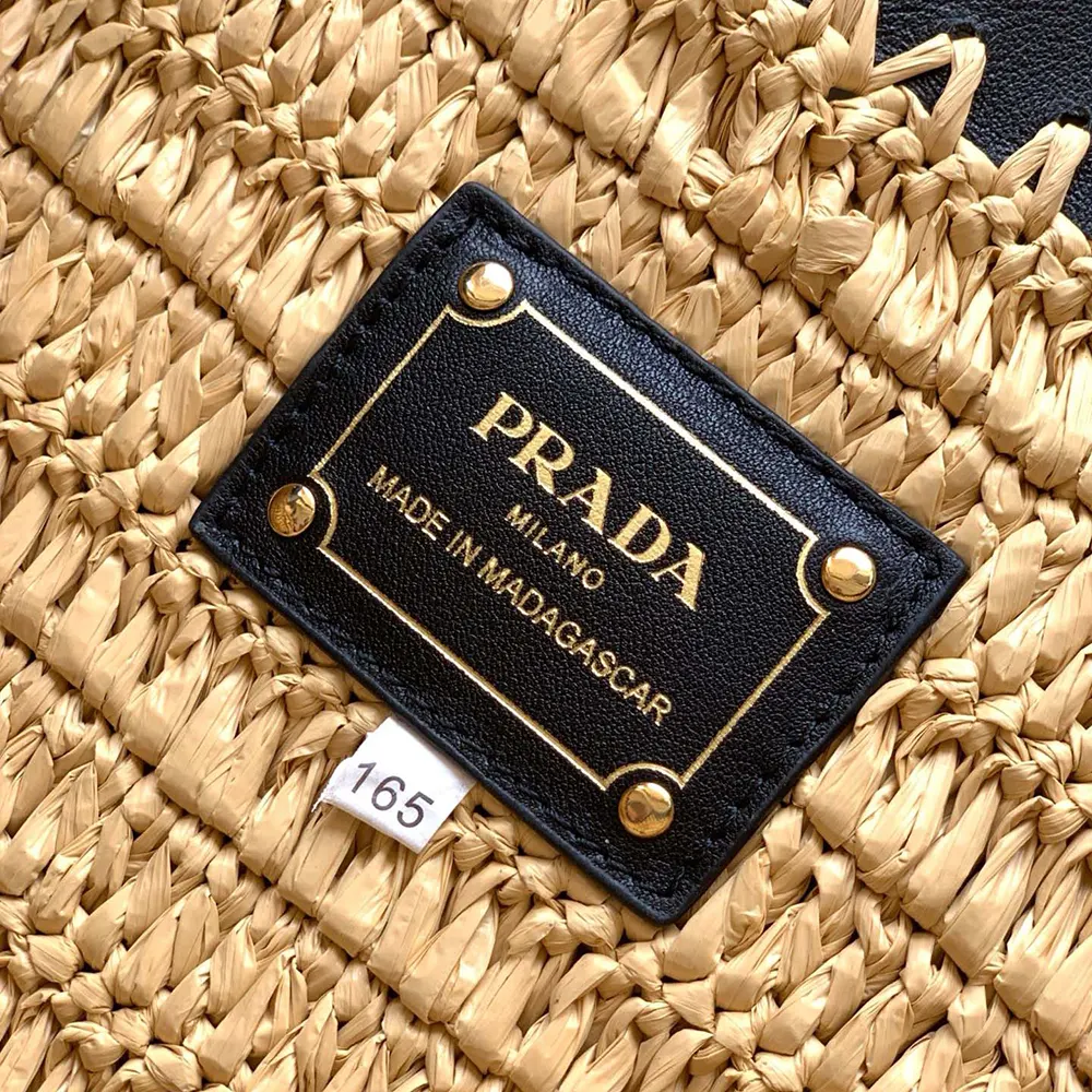 Prada Women Small Crochet and Leather Tote Bag - image 10