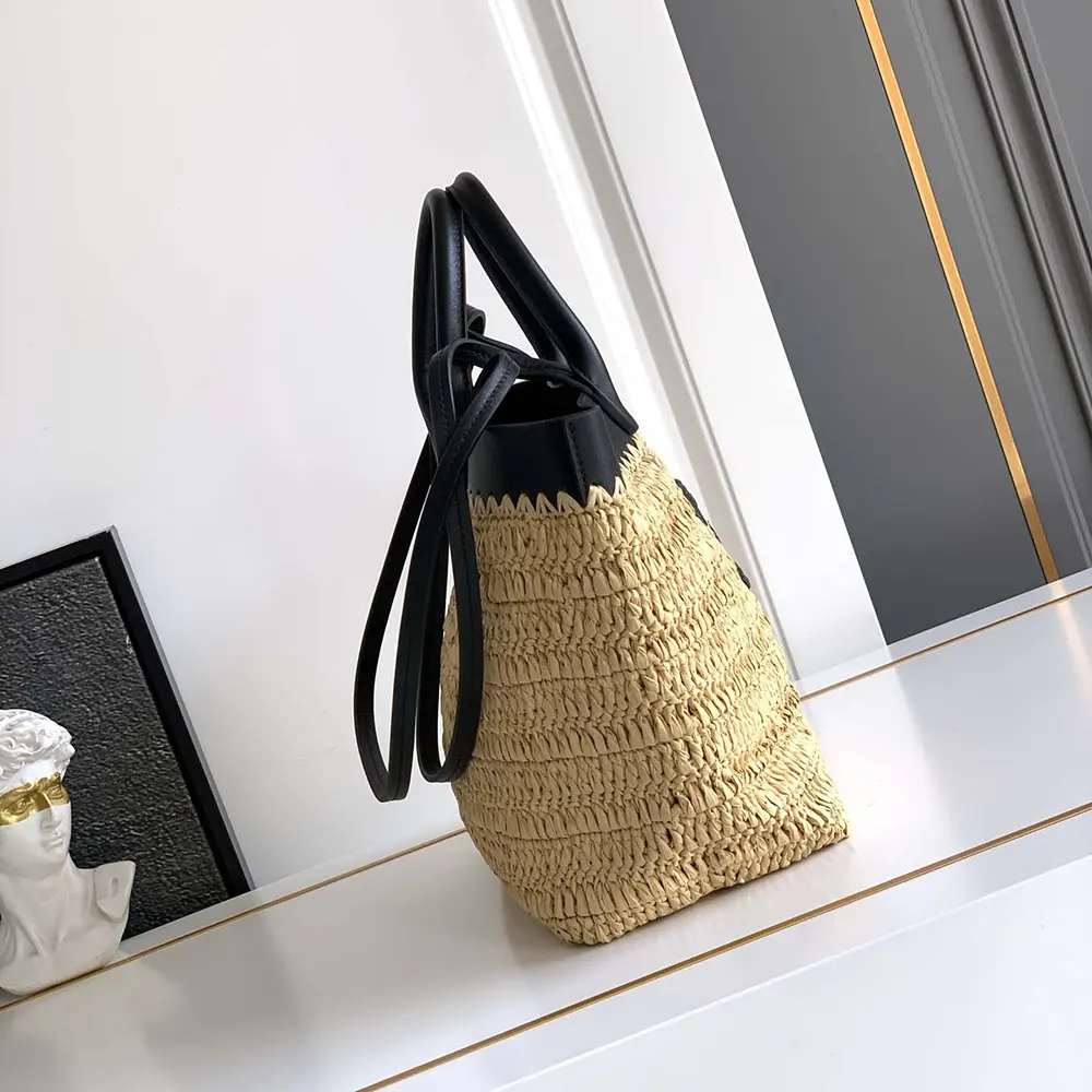 Prada Women Small Crochet and Leather Tote Bag - image 4