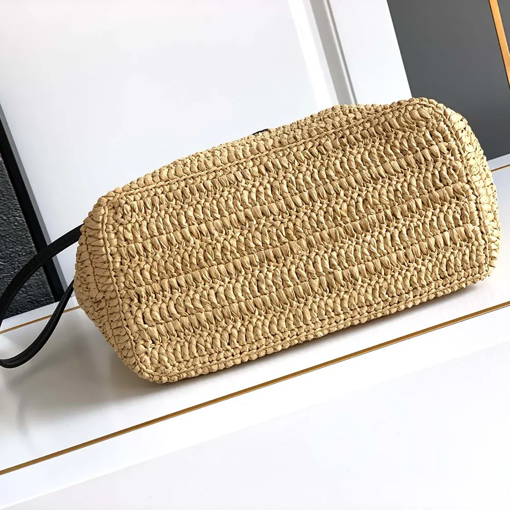 Prada Women Small Crochet and Leather Tote Bag - image 5