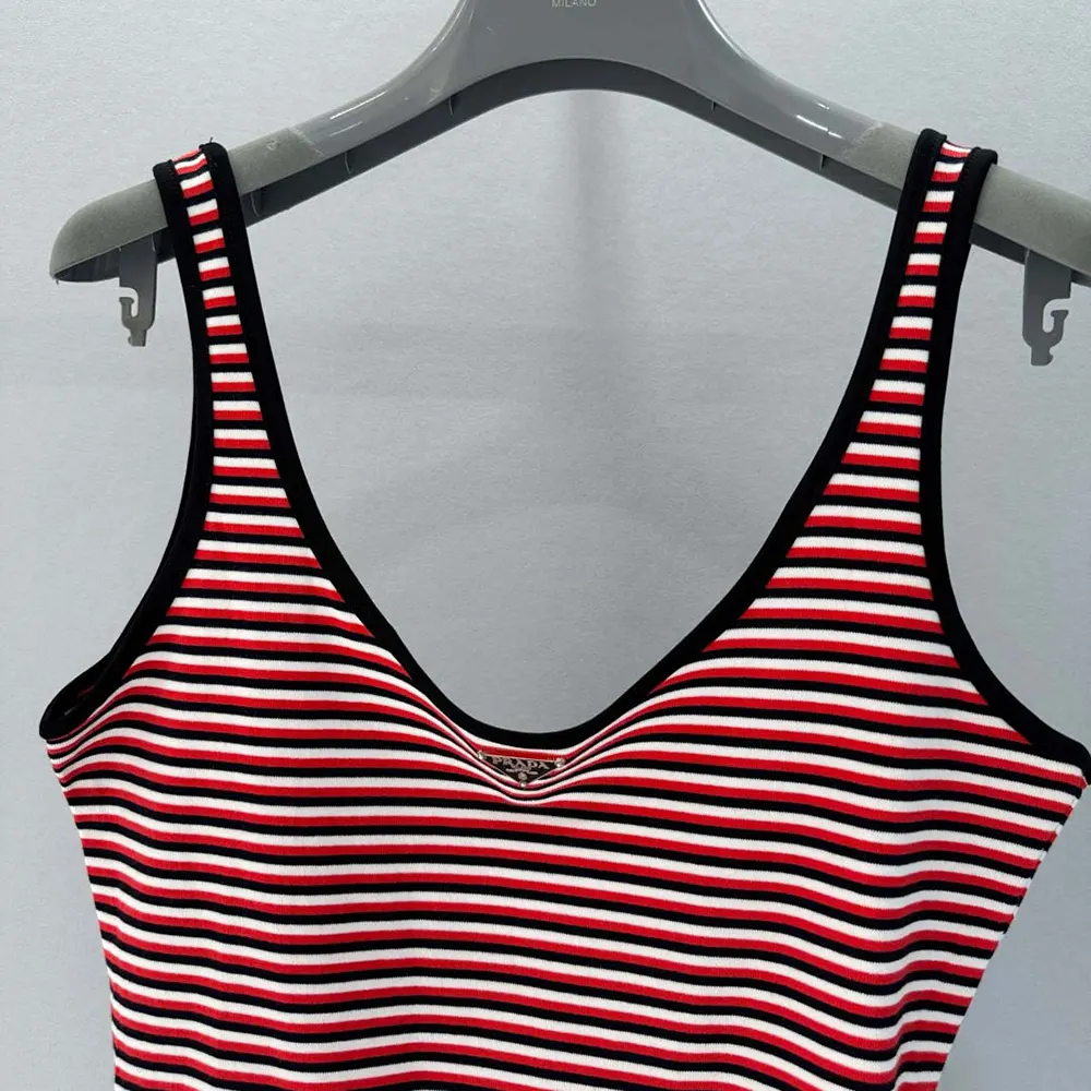 Prada Women Striped Interlock Jersey One-piece Swimsuit - image 4