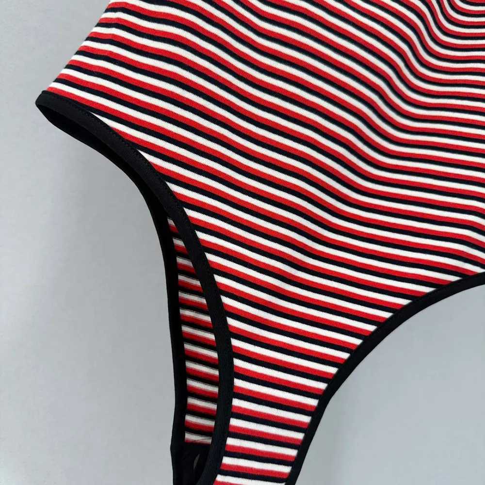 Prada Women Striped Interlock Jersey One-piece Swimsuit - image 6