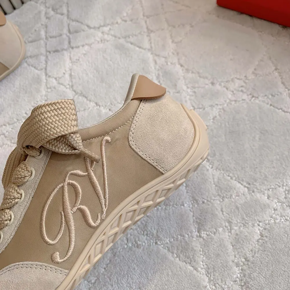Roger Vivier Women Viv Low Sneakers in Suede-Beige - image 7