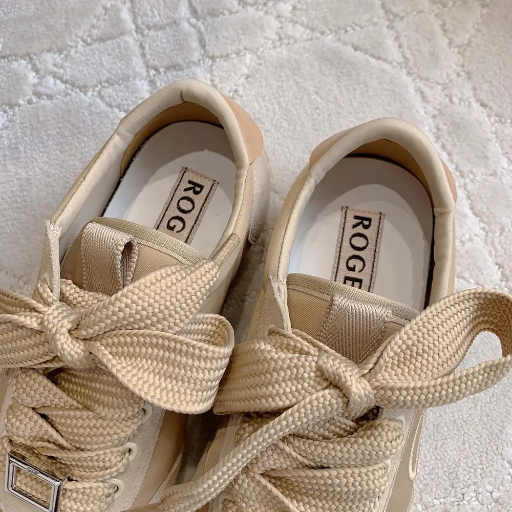 Roger Vivier Women Viv Low Sneakers in Suede-Beige - image 9