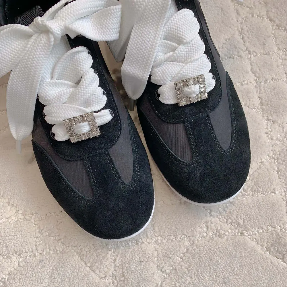 Roger Vivier Women Viv Low Sneakers in Suede-Black - image 8