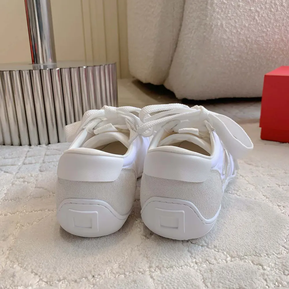 Roger Vivier Women Viv Low Sneakers in Suede-White - image 9