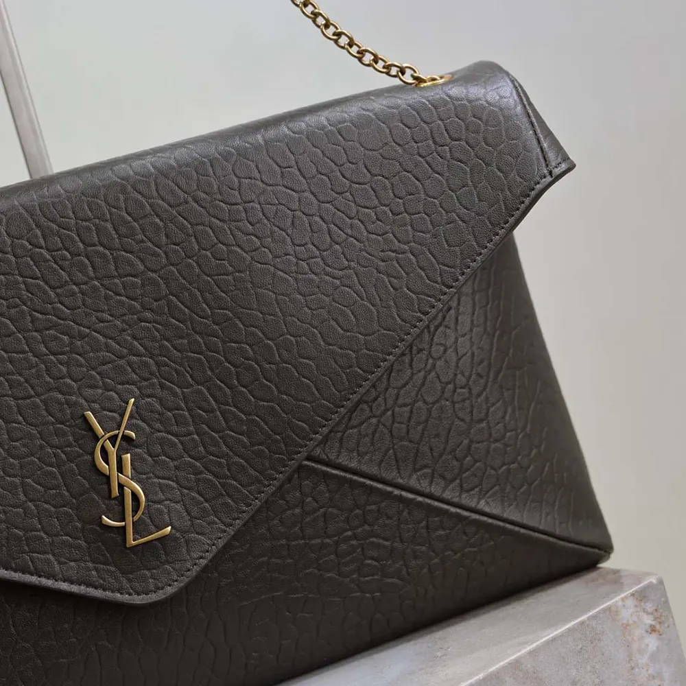 Saint Laurent YSL Women Cassandre XXL Envelope Pouch On Chain In Lambskin 35cm - image 8