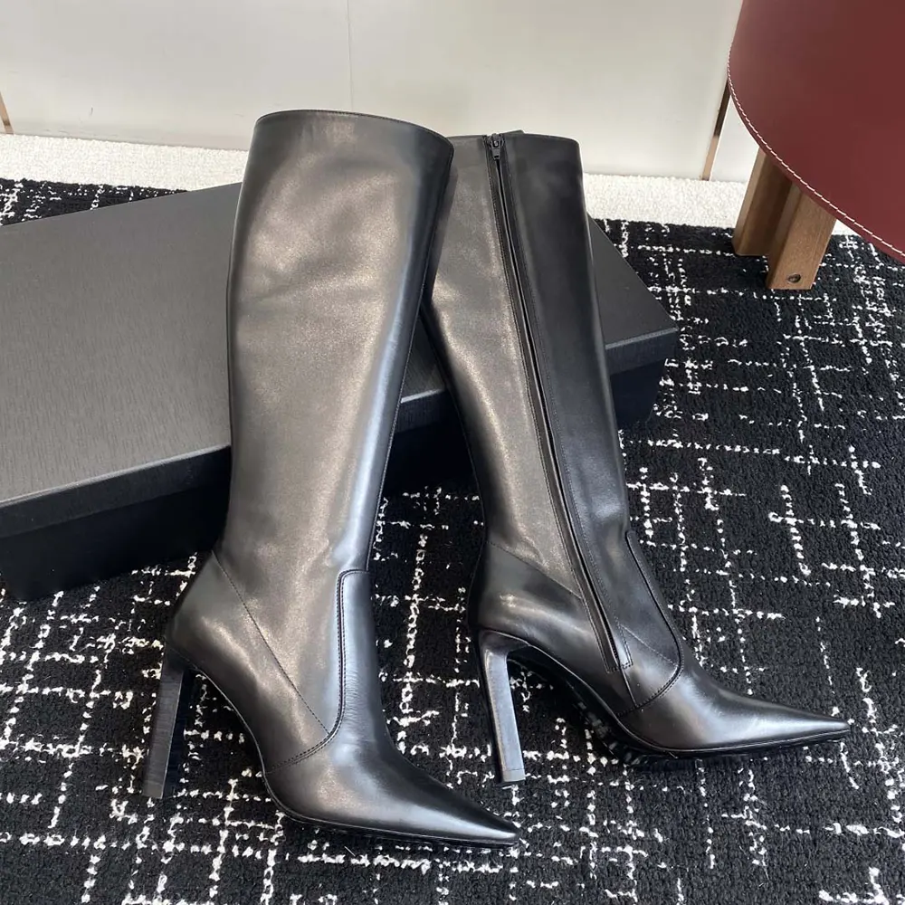 Saint Laurent YSL Women Francoise Boots In Smooth Leather-Black - image 6