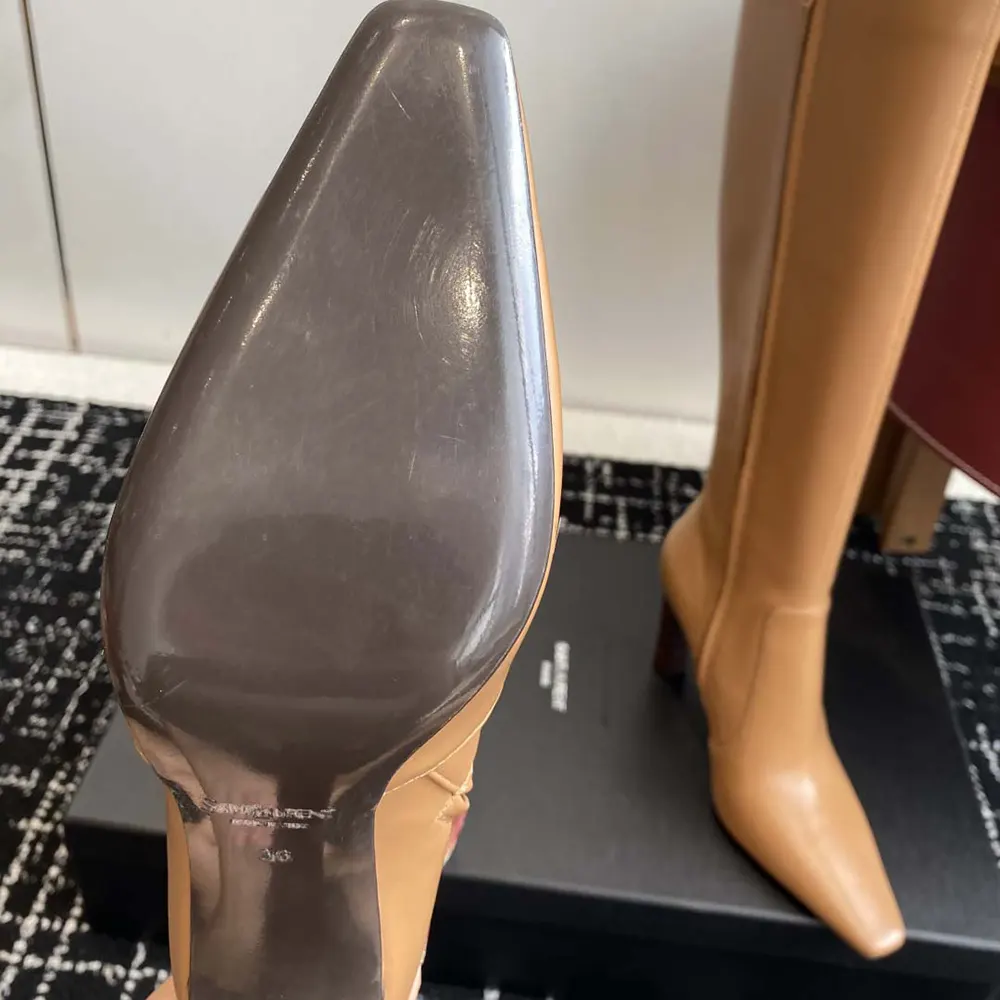 Saint Laurent YSL Women Francoise Boots In Smooth Leather-Brown - image 10