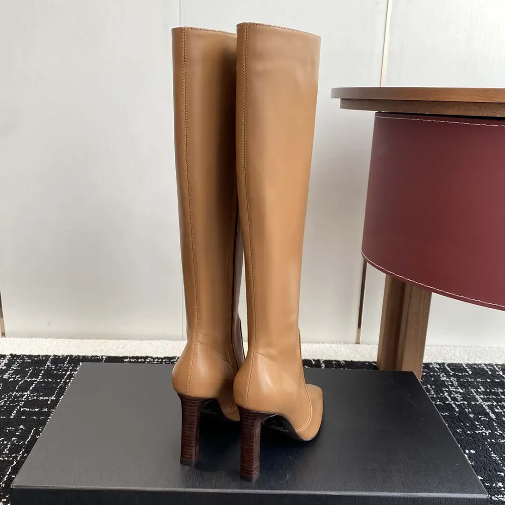 Saint Laurent YSL Women Francoise Boots In Smooth Leather-Brown - image 5
