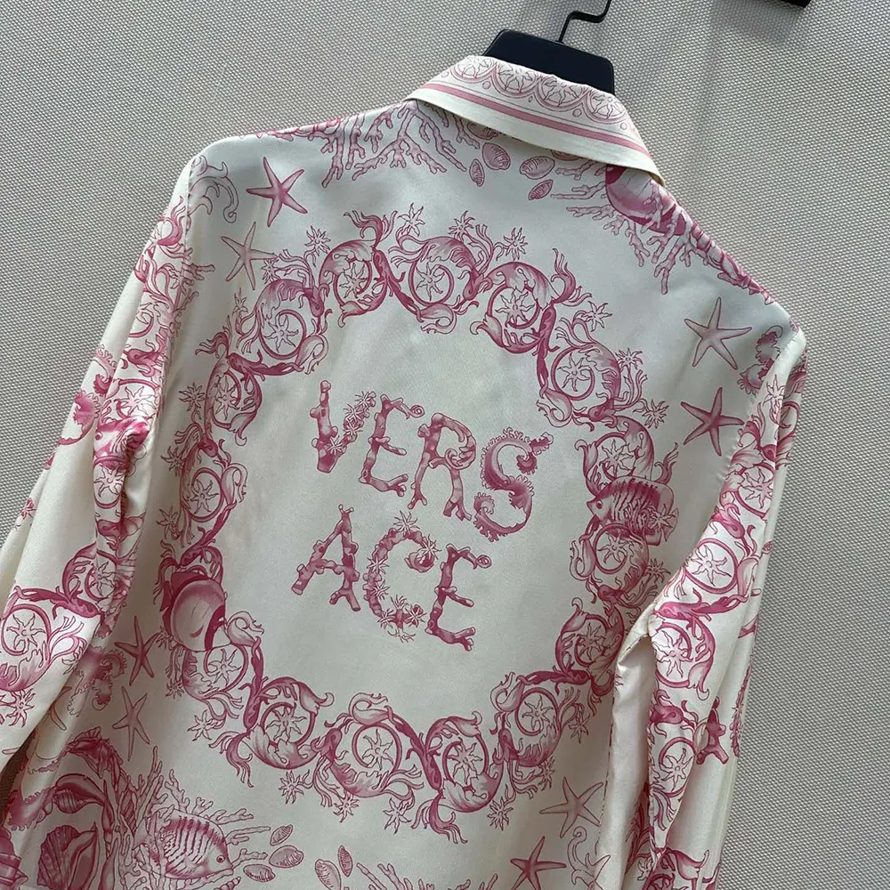 Versace Women Underwater Barocco Fitted Shirt - image 5