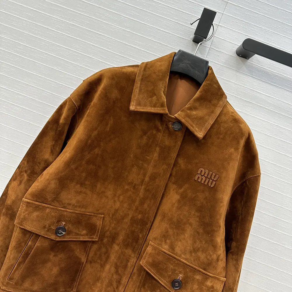 Miu Miu Women Suede Blouson Jacket - image 4