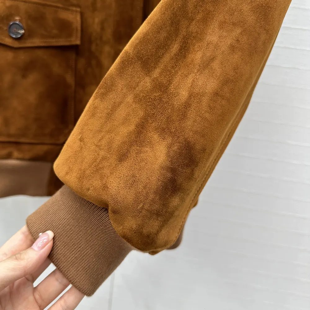 Miu Miu Women Suede Blouson Jacket - image 9