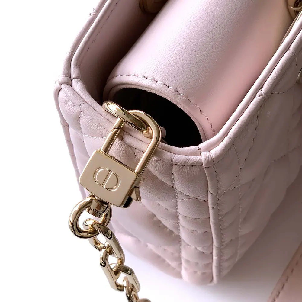 Dior Women Small Lady D-Joy Bag Powder Pink Cannage Lambskin - image 7