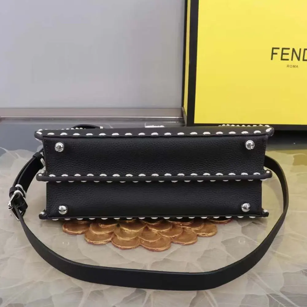 Fendi Women Peekaboo Iseeu Small Black Selleria Bag - image 6