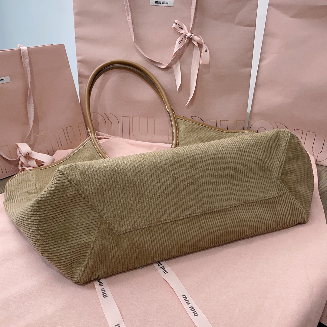 Miu Miu Women IVY Corduroy Shopping Bag - image 5
