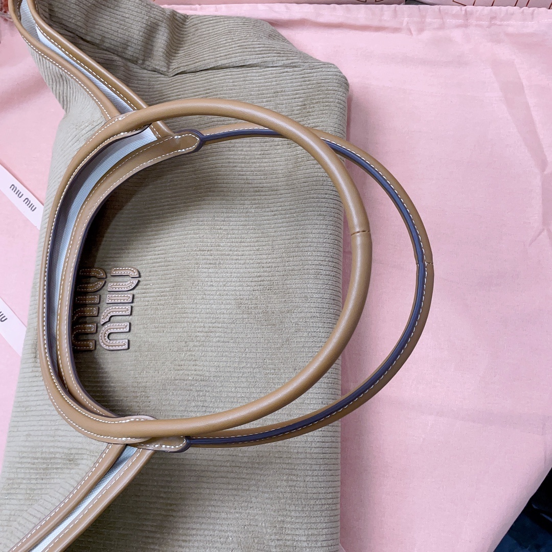 Miu Miu Women IVY Corduroy Shopping Bag - image 10