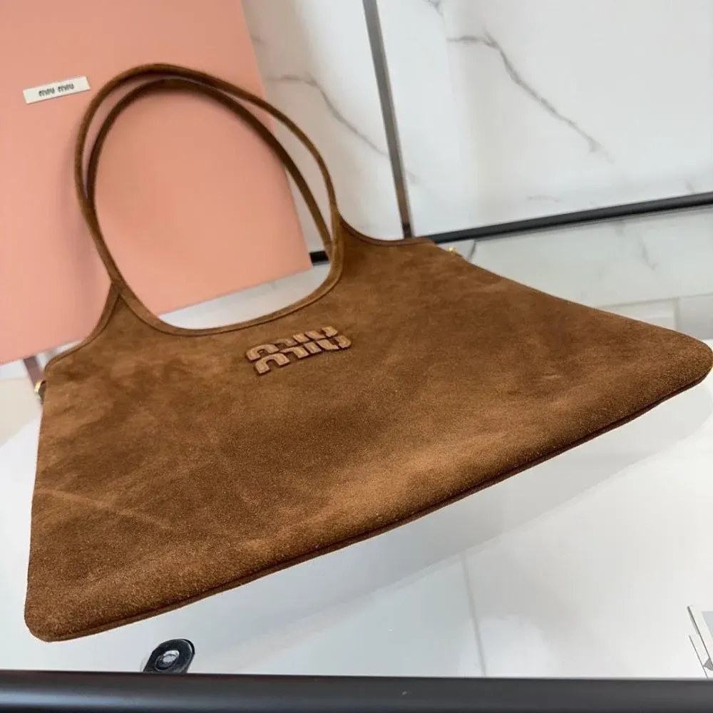 Miu Miu Women Ivy Suede Bag-Dark Brown - image 6