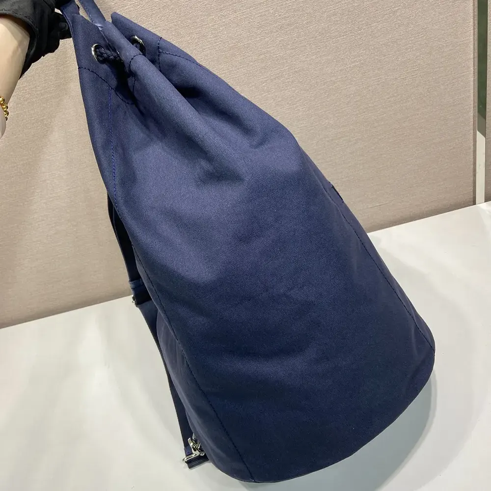 Prada Unisex Canvas Drawstring Duffle Bag-Navy - image 6