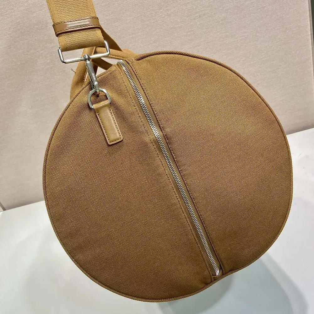 Prada Unisex Canvas Duffle Bag-Brown - image 7