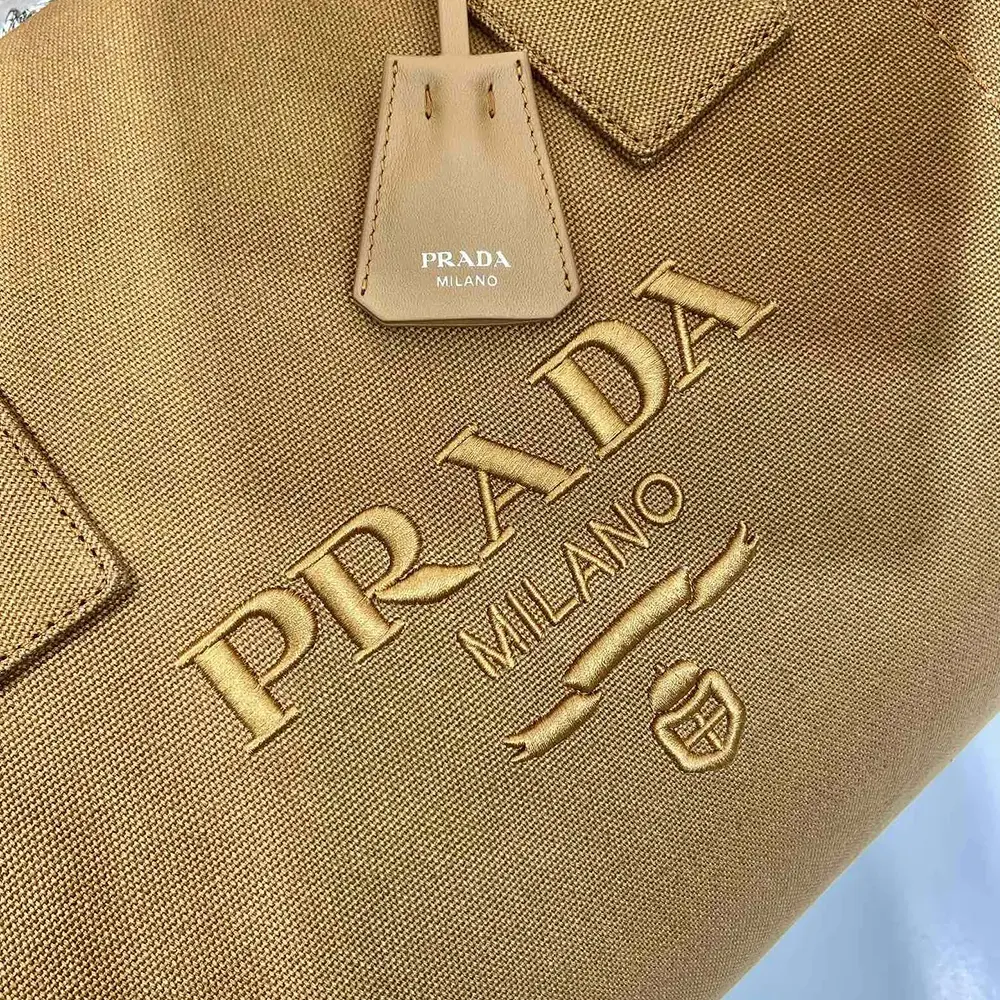 Prada Unisex Canvas Duffle Bag-Brown - image 9