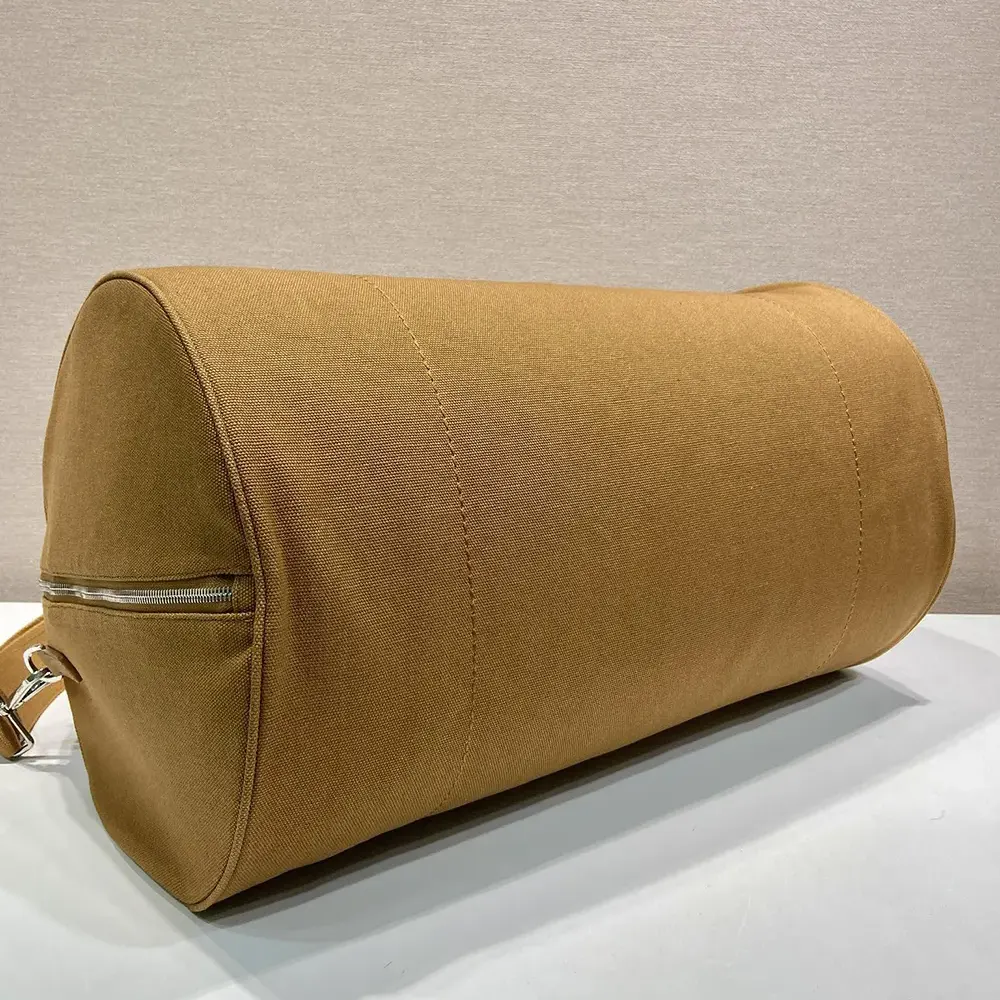 Prada Unisex Canvas Duffle Bag-Brown - image 6