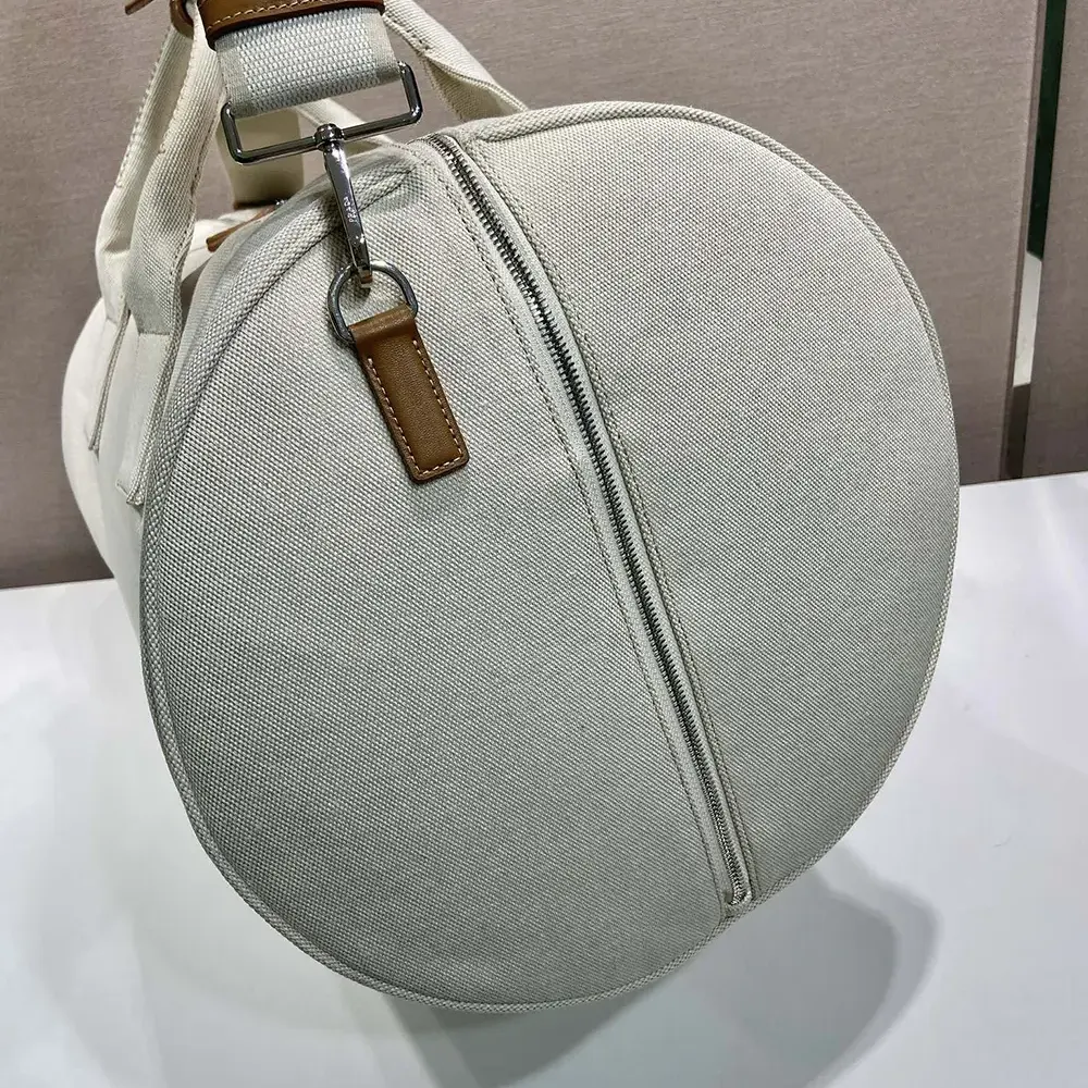 Prada Unisex Canvas Duffle Bag-White - image 7